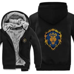 New Winter Warm WOW Hoodie Game Dota 2 Coat ALLIANCE&Horde Jacket Coat Men Thick Fleece Zipper Luminous WOW Sweatshirts