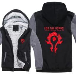 New Winter Warm WOW Hoodie Game Dota 2 Coat ALLIANCE&Horde Jacket Coat Men Thick Fleece Zipper Luminous WOW Sweatshirts