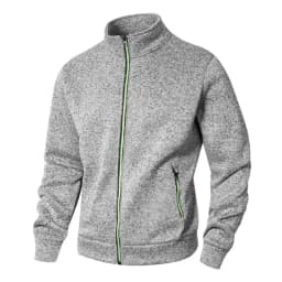 Men's Stand Collar sweatshirts casual zipper Cardigan Jacket outdoor Long Sleeve Solid Color Pullover Lightweight Streetwear
