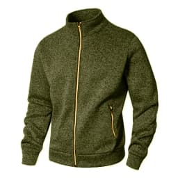 Men's Stand Collar sweatshirts casual zipper Cardigan Jacket outdoor Long Sleeve Solid Color Pullover Lightweight Streetwear