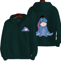 Eeyore Cartoon Anime Women Zipper Hoodie Spring Autumn Men Oversized Sweatshirt 2025 New Fashion Couple Jackets Coats