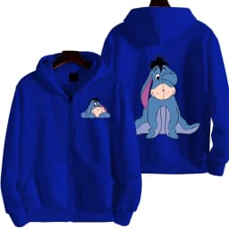 Eeyore Cartoon Anime Women Zipper Hoodie Spring Autumn Men Oversized Sweatshirt 2025 New Fashion Couple Jackets Coats
