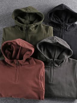 Autumn Winter American Retro 500g Heavyweight Hooded Hoodies Men's Pure Cotton Washed Youth Thickened Velvet Casual Sweatshirt