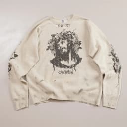 Yao Fashion Saint OF Michael Graffiti Print Pullover Luxury Streetwear Oversize Y2k High Quality Casual Sweatshirt For Men