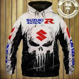 Suzuki 3D Printed Autumn/Winter Vintage Hoodie Motorcycle Jacket for Men Outdoor Street Casual SportsJersey