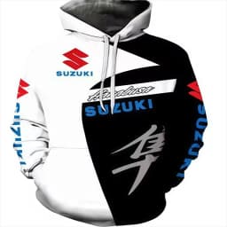 Suzuki 3D Printed Autumn/Winter Vintage Hoodie Motorcycle Jacket for Men Outdoor Street Casual SportsJersey