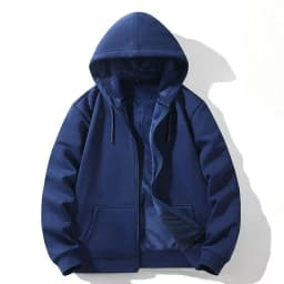 Zipper Hooded Sweatshirt Autumn Winter Fleece-lined Warm Composite Cardigan Pure Cotton Casual Men Women Base Solid Color Y2k