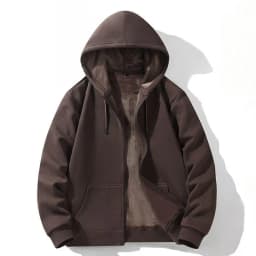 Zipper Hooded Sweatshirt Autumn Winter Fleece-lined Warm Composite Cardigan Pure Cotton Casual Men Women Base Solid Color Y2k