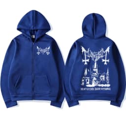 Mayhem De Mysteriis Dom Sathanas Album Zipper Hoodies Death Metal Gothic Zip Up Hoodie Men Women Oversized Fleece Hoody Jacket