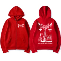 Mayhem De Mysteriis Dom Sathanas Album Zipper Hoodies Death Metal Gothic Zip Up Hoodie Men Women Oversized Fleece Hoody Jacket