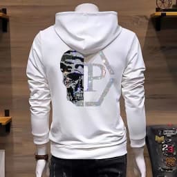 Hoodie Street Sports Cartoon Iron Drill Pattern Hoodie Casual Everything Plus Cashmere Fashion Hoodie