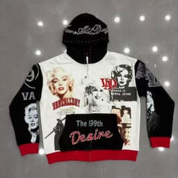 Streetwear Shinning Diamond Zipper Hooded Hoodie for Men Oversized Loose Streetwear Cardigan Rhinestone Sweatshirt Jacket