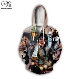 PLstar Cosmos Michael Jackson 3D Printed Hoodie/Sweatshirt/Jacket/Mens Womens hip hop apparel plus size XS-7XL