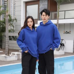 480GSM Winter Men's 100% Cotton Oversized Hoodies No String Casual Streetwear Sporty Hooded Sweatshirts Heavy Fleece Pullovers