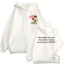 Funny Blame John Shedletsky Forsaken Meme Zipper Hoodie Men Women's Fleece Fashion Long Sleeve Oversized Zipper Sweatshirt Tops