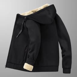 High Quality Male Warm Cashmere hoodies Men Sportswear Jackets Male sweatshirt Fleece Men's Jacket Winter Lamb Fleece hoody Mens