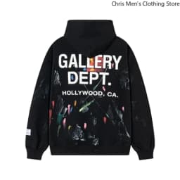 Autumn Trendy Men's Long Sleeve Thermal Hoodie Streetwear New High Street Loose Fleece Hoodie Letter Print Casual Sweatshirt