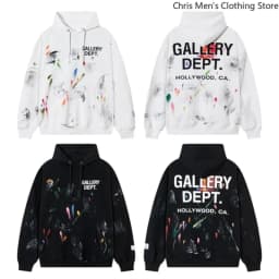 Autumn Trendy Men's Long Sleeve Thermal Hoodie Streetwear New High Street Loose Fleece Hoodie Letter Print Casual Sweatshirt