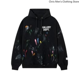 Autumn Trendy Men's Long Sleeve Thermal Hoodie Streetwear New High Street Loose Fleece Hoodie Letter Print Casual Sweatshirt