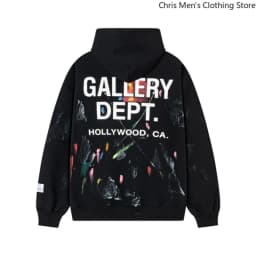 Autumn Trendy Men's Long Sleeve Thermal Hoodie Streetwear New High Street Loose Fleece Hoodie Letter Print Casual Sweatshirt