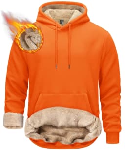 TACVASEN Thicken Sherpa Lining Hoodies Mens Winter Hoodies Pocket Sweatshirts Jackets Hooded Pullover Casual Coats Tops