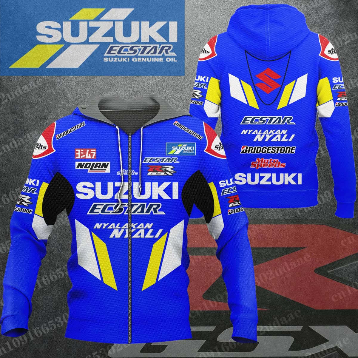 2026 New Suzuki GSXRR Hoodie Sweatshirt Men's and Women's Outdoor Sports Enthusiast Zipper Sweatshirt Motorcycle Jacket