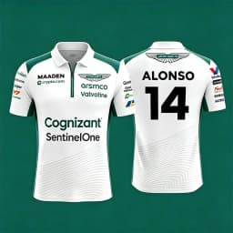 Aston Martin Men's Sporty Casual Zip-Up Polo Shirt Breathable Fashionable Trendy Zipper Closure Short Sleeve Clothing