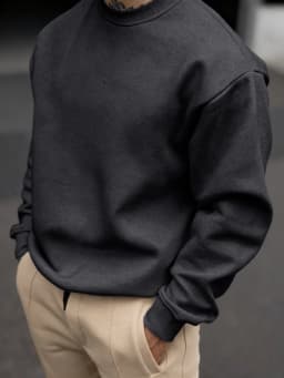 Mens Soft Autumn Sweatshirts Street Business Pullovers Comfortable Basics Tops Sport Casual Sportswears Daily All-Match Clothing