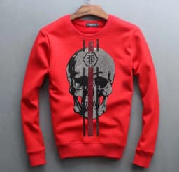S-4XL Hoodies Men Streetwear Anime Skulls Graphic Men's Sweatshirt Hoodie Casual Rhinestones Sweatshirts Clothing