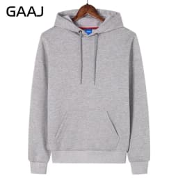 GAAJ Hoodie Premium 100% Cotton 450g Heavyweight Warm Thick Fleece Winter Solid Coat Casual Hood Sweatshirt Men Women Clothes