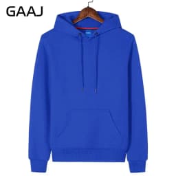 GAAJ Hoodie Premium 100% Cotton 450g Heavyweight Warm Thick Fleece Winter Solid Coat Casual Hood Sweatshirt Men Women Clothes