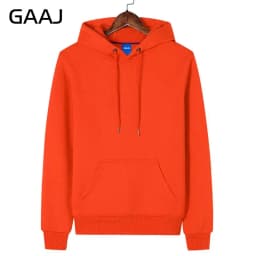 GAAJ Hoodie Premium 100% Cotton 450g Heavyweight Warm Thick Fleece Winter Solid Coat Casual Hood Sweatshirt Men Women Clothes