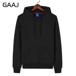 GAAJ Hoodie Premium 100% Cotton 450g Heavyweight Warm Thick Fleece Winter Solid Coat Casual Hood Sweatshirt Men Women Clothes