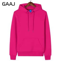 GAAJ Hoodie Premium 100% Cotton 450g Heavyweight Warm Thick Fleece Winter Solid Coat Casual Hood Sweatshirt Men Women Clothes