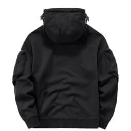Men's Techwear Zip Up Hoodies Dark Souls Cyberpunk Sweatshirts High Neck Mask Windproof Pullovers Dark Black Cargo Tops