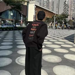 Yao Fashion Saint OF Michael 25SS Loose Logo Print Oversize Baggy Vintage Retro Pullover Streetwear Unisex Sweatshirt For Men