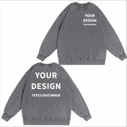 Fashion Washed Sweatshirt Custom Logo Casual Tie-dye Pullover Print Embroidery Company Team Design European And American Size