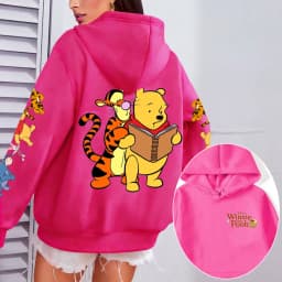 Winnie the Pooh Men Hoodie Cartoon Anime Women Pullover Tops 2026 New Fashion Spring Autumn Couple Oversized Sweatshirts