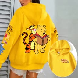 Winnie the Pooh Men Hoodie Cartoon Anime Women Pullover Tops 2026 New Fashion Spring Autumn Couple Oversized Sweatshirts