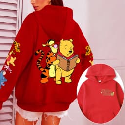 Winnie the Pooh Men Hoodie Cartoon Anime Women Pullover Tops 2026 New Fashion Spring Autumn Couple Oversized Sweatshirts
