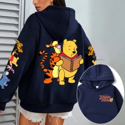 Winnie the Pooh Men Hoodie Cartoon Anime Women Pullover Tops 2026 New Fashion Spring Autumn Couple Oversized Sweatshirts