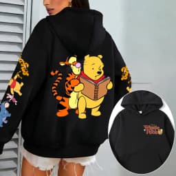Winnie the Pooh Men Hoodie Cartoon Anime Women Pullover Tops 2026 New Fashion Spring Autumn Couple Oversized Sweatshirts