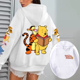 Winnie the Pooh Men Hoodie Cartoon Anime Women Pullover Tops 2026 New Fashion Spring Autumn Couple Oversized Sweatshirts