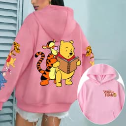 Winnie the Pooh Men Hoodie Cartoon Anime Women Pullover Tops 2026 New Fashion Spring Autumn Couple Oversized Sweatshirts