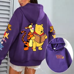 Winnie the Pooh Men Hoodie Cartoon Anime Women Pullover Tops 2026 New Fashion Spring Autumn Couple Oversized Sweatshirts