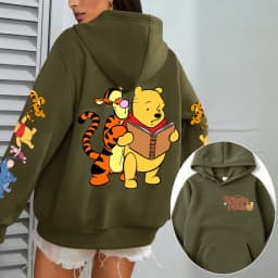 Winnie the Pooh Men Hoodie Cartoon Anime Women Pullover Tops 2026 New Fashion Spring Autumn Couple Oversized Sweatshirts
