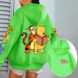 Winnie the Pooh Men Hoodie Cartoon Anime Women Pullover Tops 2026 New Fashion Spring Autumn Couple Oversized Sweatshirts