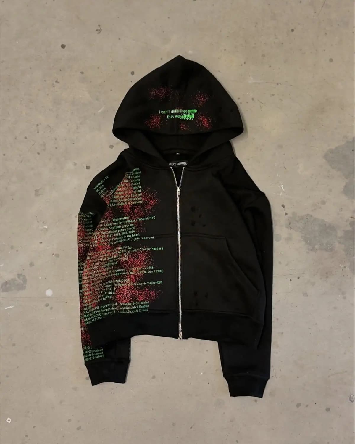 Y2K Retro Grunge Hip Hop Zip Up Hoodie Gothic Pattern Oversized Loose Sweatshirts Harajuku Women Streetwear Fashion Men Clothing