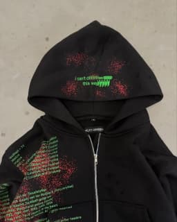 Y2K Retro Grunge Hip Hop Zip Up Hoodie Gothic Pattern Oversized Loose Sweatshirts Harajuku Women Streetwear Fashion Men Clothing