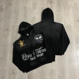 Streetwear Shinning Diamond Zipper Terry Hooded Hoodie for Men Oversized Graffiti Flame Cardigan Rhinestone Sweatshirt Jacket
